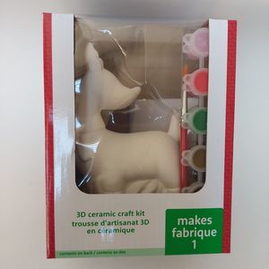 Christmas Reindeer DIY 3D Ceramic Craft Kit by Creatology™ age 8+ NEW Sealed Box